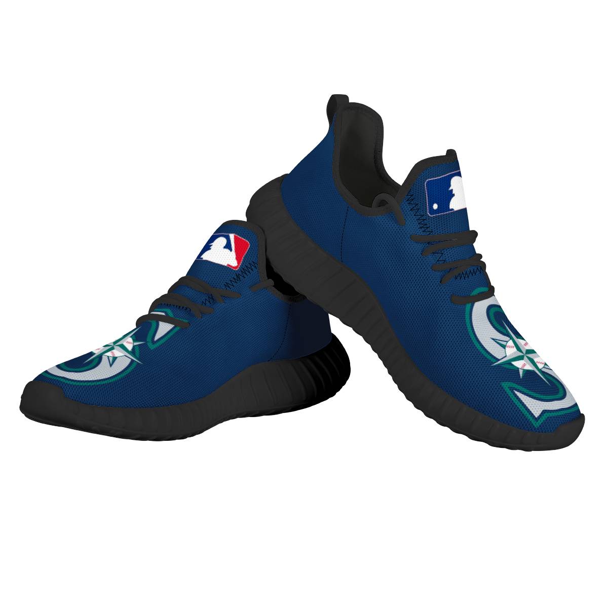Men's Seattle Mariners Mesh Knit Sneakers/Shoes 002
